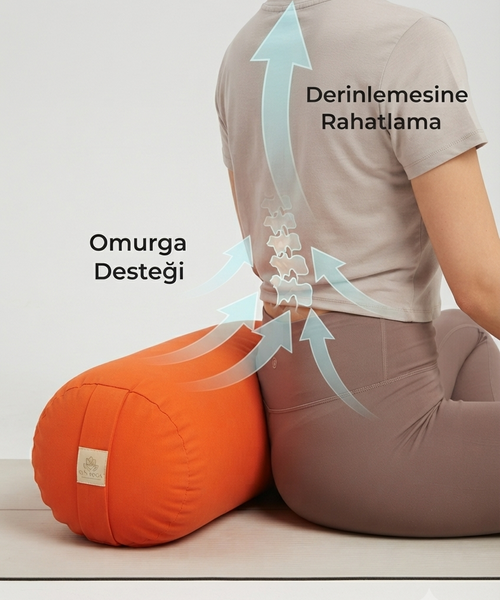6'lı Yoga Meditasyon Seti Zafu Bolster Battaniye Kemer Roller