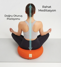 6'lı Yoga Meditasyon Seti Zafu Bolster Battaniye Kemer Roller