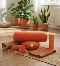 6'lı Yoga Meditasyon Seti Zafu Bolster Battaniye Kemer Roller