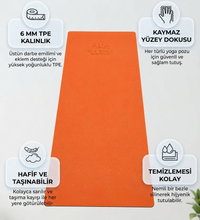 6 mm TPE Yoga Matı Kaymaz Çift Renkli Pilates Fitness Minderi
