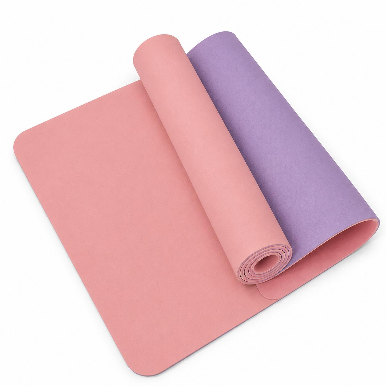 6 mm TPE Yoga Matı Kaymaz Çift Renkli Pilates Fitness Minderi