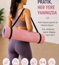 6 mm TPE Yoga Matı Kaymaz Çift Renkli Pilates Fitness Minderi