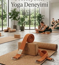 Doğal Organik Pamuk Yoga Kemeri Turuncu 200 CM x 5 CM Yoga Strap Pilates Esneme Kayışı Dayanıklı Tokalı Yoga Bandı