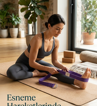 Doğal Organik Pamuk Yoga Kemeri Mor 200 CM x 5 CM Yoga Strap Pilates Esneme Kayışı Dayanıklı Tokalı Yoga Bandı