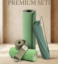 Evde Yoga Premium Seti – Yoga Matı, Mat Çantası, Yoga Kemeri ve Foam Roller İçeren Başlangıç Yoga ve Pilates Seti