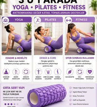 Foam Roller Masaj Rulosu Orta Sert – Spor Sonrası Kas Gevşetici Yoga Pilates Fitness Masaj Köpüğü