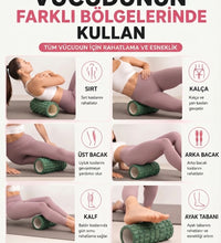 Foam Roller Masaj Rulosu Orta Sert – Spor Sonrası Kas Gevşetici Yoga Pilates Fitness Masaj Köpüğü