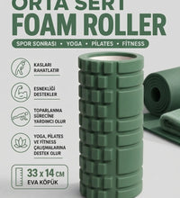 Foam Roller Masaj Rulosu Orta Sert – Spor Sonrası Kas Gevşetici Yoga Pilates Fitness Masaj Köpüğü