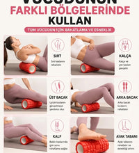 Foam Roller Masaj Rulosu Orta Sert – Spor Sonrası Kas Gevşetici Yoga Pilates Fitness Masaj Köpüğü