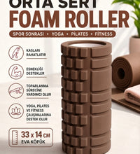 Foam Roller Masaj Rulosu Orta Sert – Spor Sonrası Kas Gevşetici Yoga Pilates Fitness Masaj Köpüğü