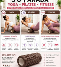 Foam Roller Masaj Rulosu Orta Sert – Spor Sonrası Kas Gevşetici Yoga Pilates Fitness Masaj Köpüğü