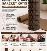 Foam Roller Masaj Rulosu Orta Sert – Spor Sonrası Kas Gevşetici Yoga Pilates Fitness Masaj Köpüğü