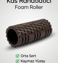 Foam Roller Masaj Rulosu Orta Sert – Spor Sonrası Kas Gevşetici Yoga Pilates Fitness Masaj Köpüğü