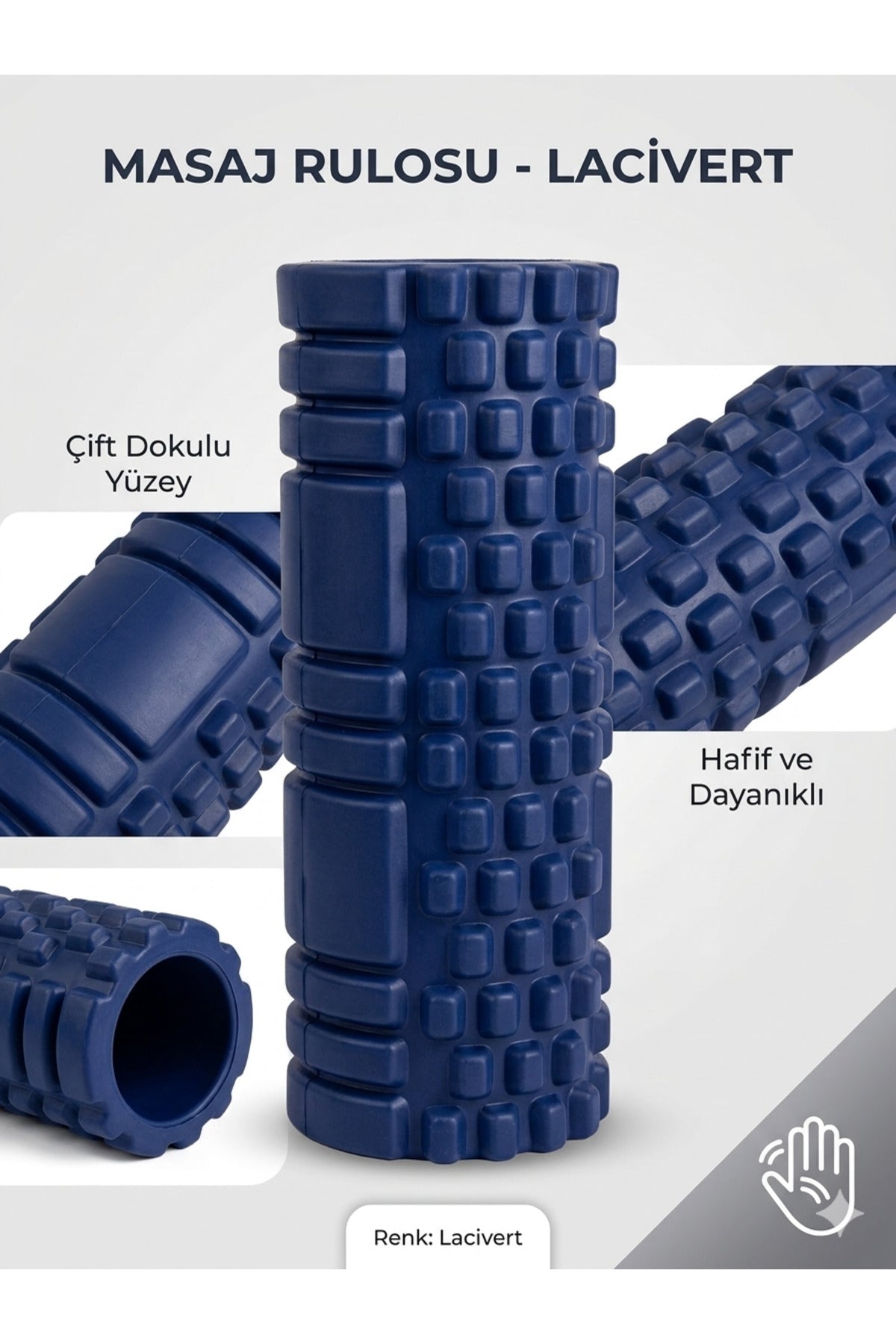 Foam Roller Masaj Rulosu Orta Sert – Spor Sonrası Kas Gevşetici Yoga Pilates Fitness Masaj Köpüğü