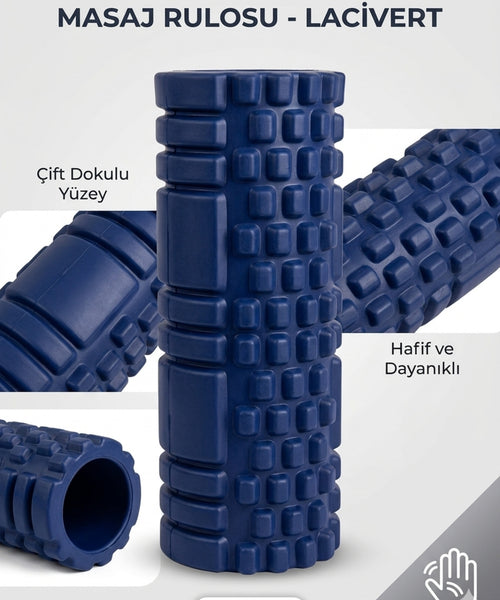Foam Roller Masaj Rulosu Orta Sert – Spor Sonrası Kas Gevşetici Yoga Pilates Fitness Masaj Köpüğü