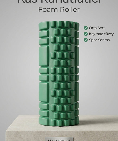 Foam Roller Masaj Rulosu Orta Sert – Spor Sonrası Kas Gevşetici Yoga Pilates Fitness Masaj Köpüğü