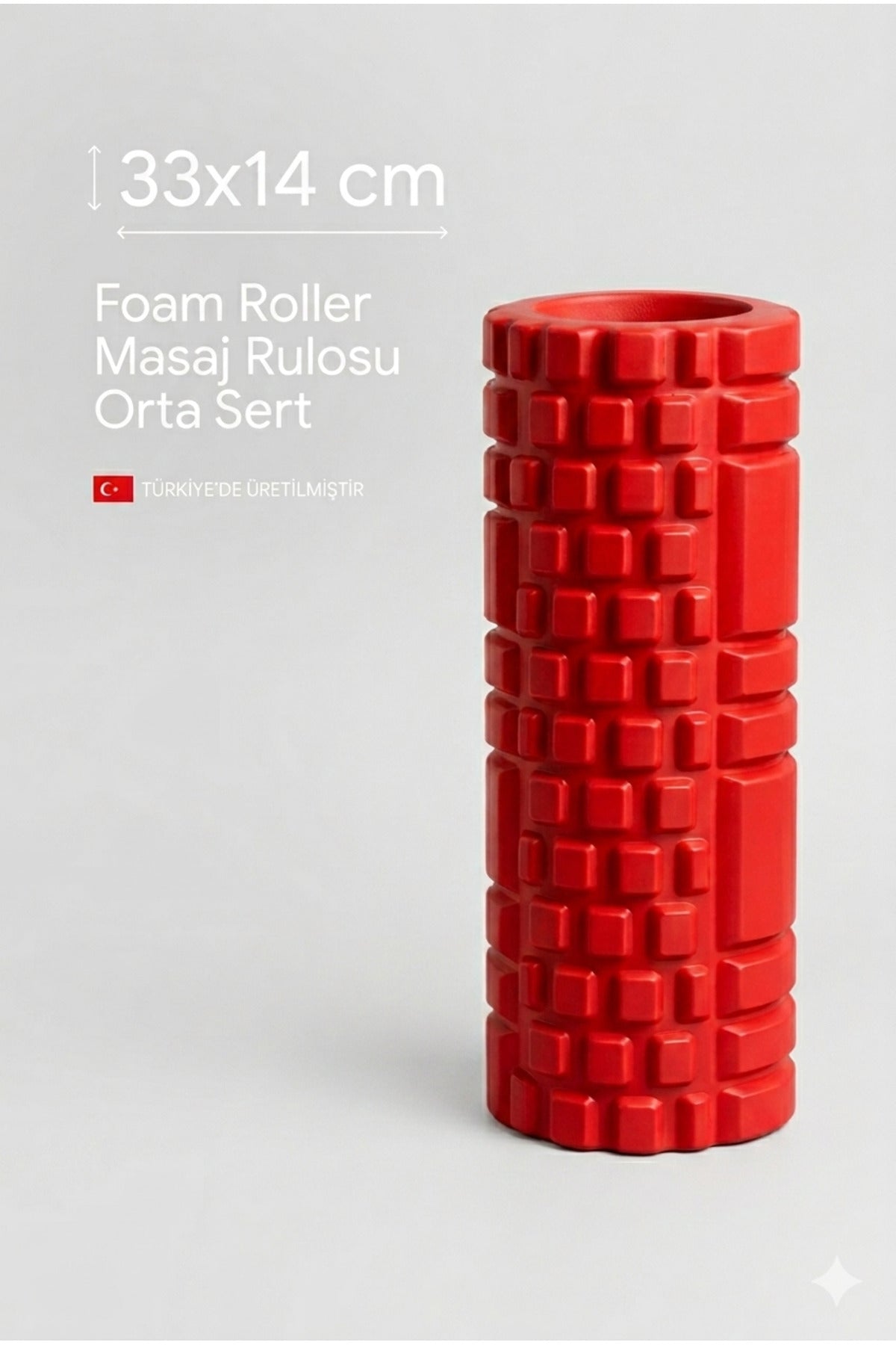 Foam Roller Masaj Rulosu Orta Sert – Spor Sonrası Kas Gevşetici Yoga Pilates Fitness Masaj Köpüğü