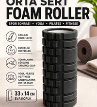 Foam Roller Yüksek Yoğunluklu Orta Sert Masaj Rulosu EVA Kas Gevşetici Yoga Pilates Fitness