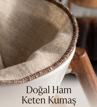 Ham Keten Bez Kahve Filtresi 3’lü Set – Tekrar Kullanılabilir Filtre | V60, Dripper ve Manuel Demleme Uyumlu