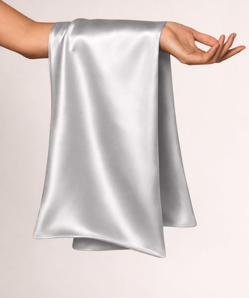 Ipek 22 momme Italyan Dut Ipeği Saf Ipek Yastık Kılıfı Tekli Silk Pillowcase Gri