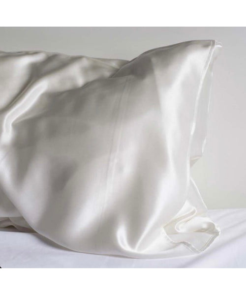 Ipek 22 momme Italyan Dut Ipeği Saf Ipek Yastık Kılıfı Tekli Silk Pillowcase Kırık Beyaz