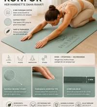 Yoga Matı 6 mm TPE Kaymaz Çift Renkli Ekstra Yumuşak Pilates Fitness Egzersiz Minderi