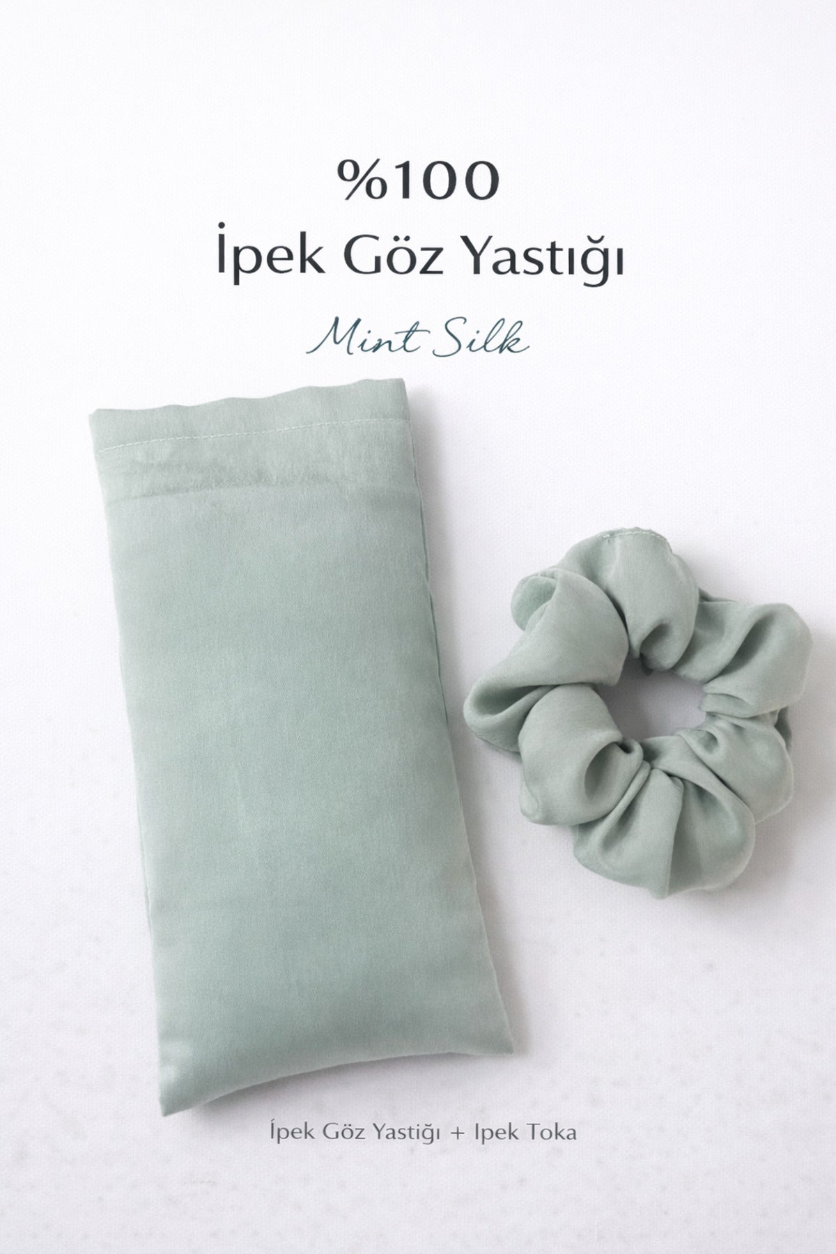 Lavanta Dolgulu %100 ipek Göz Yastığı & Toka Mint Yeşili Renk Yoga göz yastığı Büyük Boy