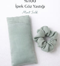 Lavanta Dolgulu %100 ipek Göz Yastığı & Toka Mint Yeşili Renk Yoga göz yastığı Büyük Boy