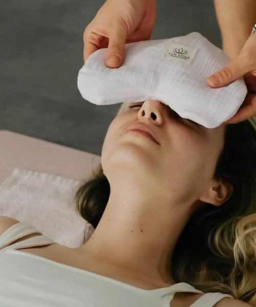 Lavantalı Meditasyon Göz Yastığı-Göz Minderi (Savasana & Uyku İçin) Pembe renk