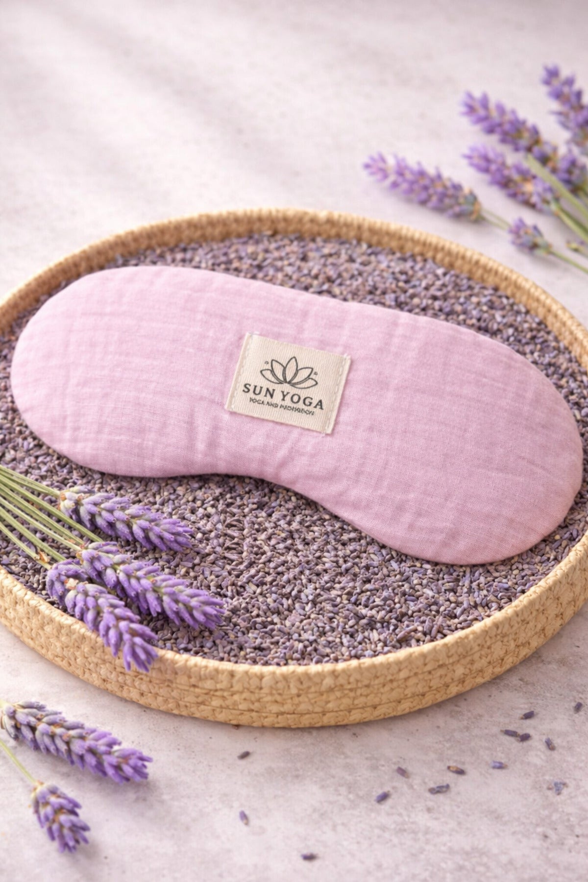 Lavantalı Meditasyon Göz Yastığı-Göz Minderi (Savasana & Uyku İçin) Pembe renk