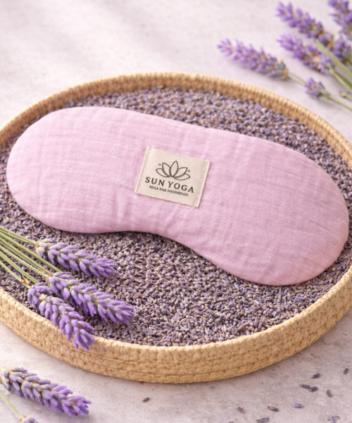 Lavantalı Meditasyon Göz Yastığı-Göz Minderi (Savasana & Uyku İçin) Pembe renk