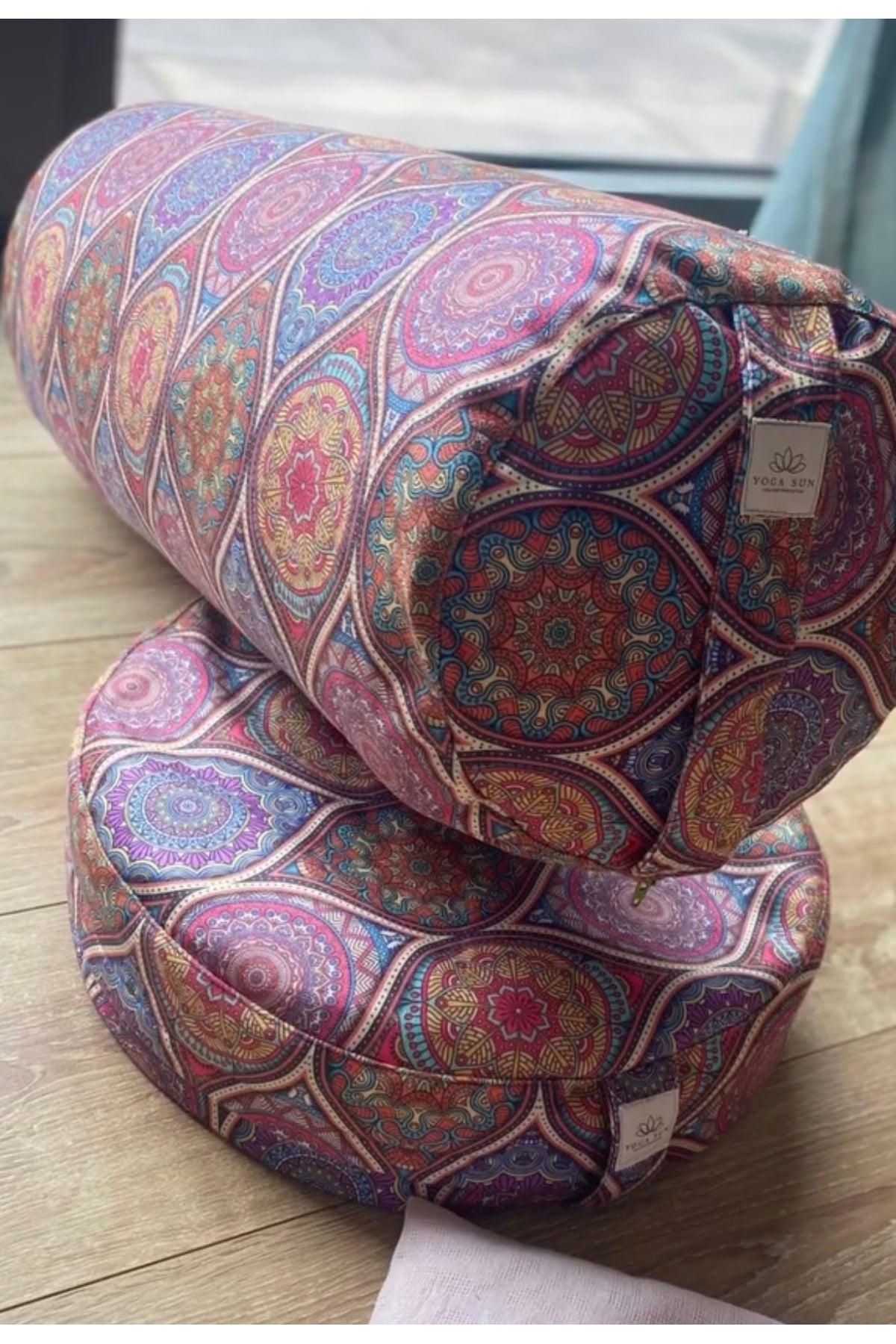 Mandala Desen Bolster & Yoga Meditasyon Minderi Karabuğday dolgulu