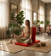 Meditasyon Sandalyesi – Sırt Destekli Yer Minderi, Pamuklu Kumaş