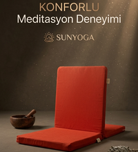 Meditasyon Sandalyesi – Sırt Destekli Yer Minderi, Pamuklu Kumaş