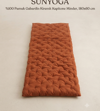 Pamuk Kapitone Meditasyon Minderi 180x60 cm - Konforlu Yoga Matı ve Yer Minderi