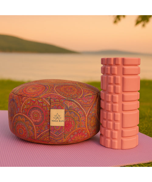 Zafu meditasyon minderi Foam roller ikisi birlikte