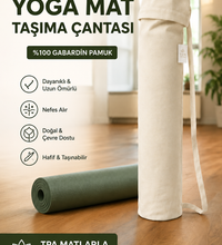Yoga Matı Çantası %100 Pamuk Gabardin TPE Pilates Minderi Taşıma Çantası Ayarlanabilir Askılı