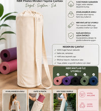 Yoga Seti 10 mm Kaymaz Mat ve %100 Pamuk Çanta