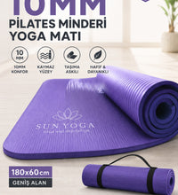 Yoga Seti 10 mm Kaymaz Mat ve %100 Pamuk Çanta