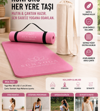 Yoga Seti 10 mm Kaymaz Mat ve %100 Pamuk Çanta