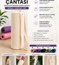 Yoga Seti 10 mm Kaymaz Mat ve %100 Pamuk Çanta