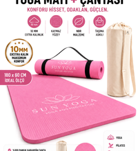 Yoga Seti 10 mm Kaymaz Mat ve %100 Pamuk Çanta