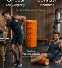 Yüksek Yoğunlukta Orta Sert Deluxe Foam Roller Fitness Pilates Yoga Masaj Köpüğü Masaj Rulosu