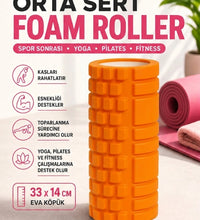 Yüksek Yoğunlukta Orta Sert Deluxe Foam Roller Fitness Pilates Yoga Masaj Köpüğü Masaj Rulosu