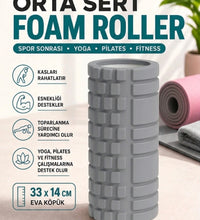 Yüksek Yoğunlukta Orta sert Foam Roller Fıtness Pilates Yoga Masaj Köpüğü Masaj Rulosu