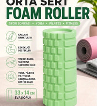Yüksek Yoğunlukta Orta Sert Foam Roller Fıtness Pilates Yoga Masaj Rulosu Masaj Köpüğü
