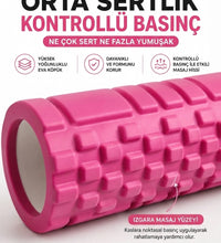 Yüksek Yoğunlukta Orta Sert Foam Roller Fıtness Pilates Yoga Masaj Rulosu Masaj Köpüğü FUŞYA RENK