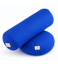 Zafu meditasyon Bolster & Yoga Meditasyon Minderi Karabuğday dolgulu Saks mavi renk