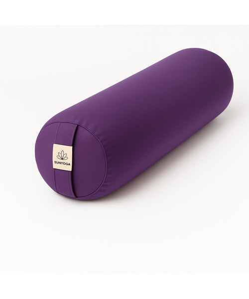 Zafu Silindir Uzun Yoga Meditasyon Minderi Bolster Mor Renk