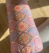 Zafu Silindir Yoga Minderi Bolster Mandala Desen Çok Renkli